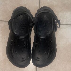 CROCS Mens Black Water-Friendly Clog Sandals